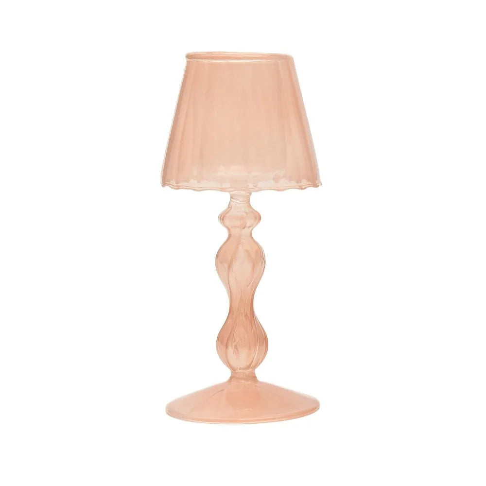lustre en verre à rayures bougeoir créatif romantique délicat - vue 11 sur 11