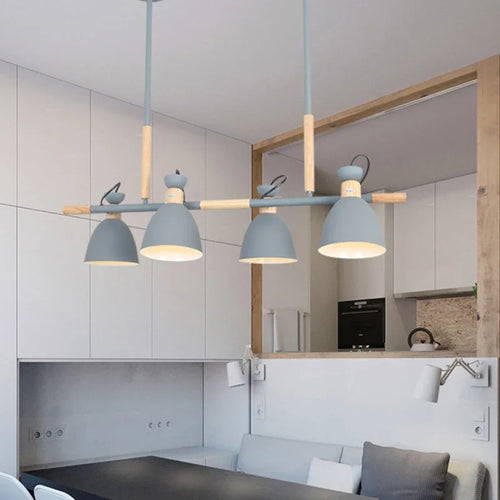 suspension led en rondins nordiques décoratives - vue 5 sur 9