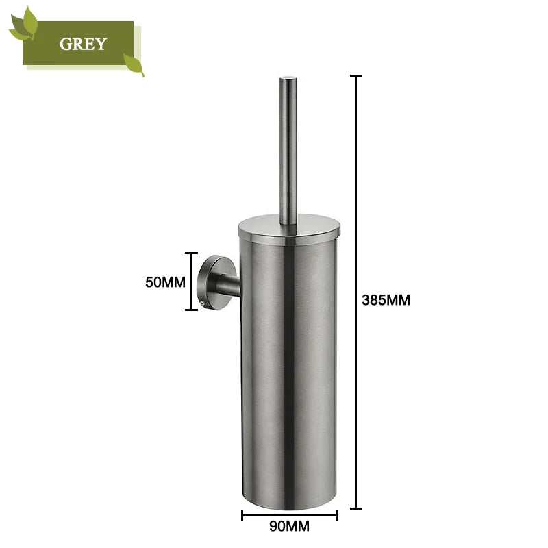 porte brosse de toilette mural en acier inoxydable pour nettoyage et rangement