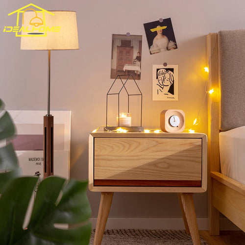 lampadaire en bois massif style wabi-sabi zen art lumineux - vue 9 sur 9