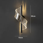 Applique murale LED minimaliste avec lumière ondulé Steal