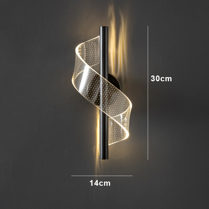 wall lamp minimalist LED wall light with Steal wave light