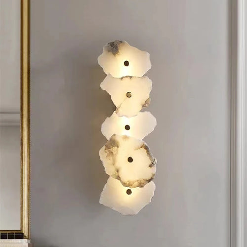 Applique murale de luxe en laiton avec marbre espagnol créative - vue 2 sur 12