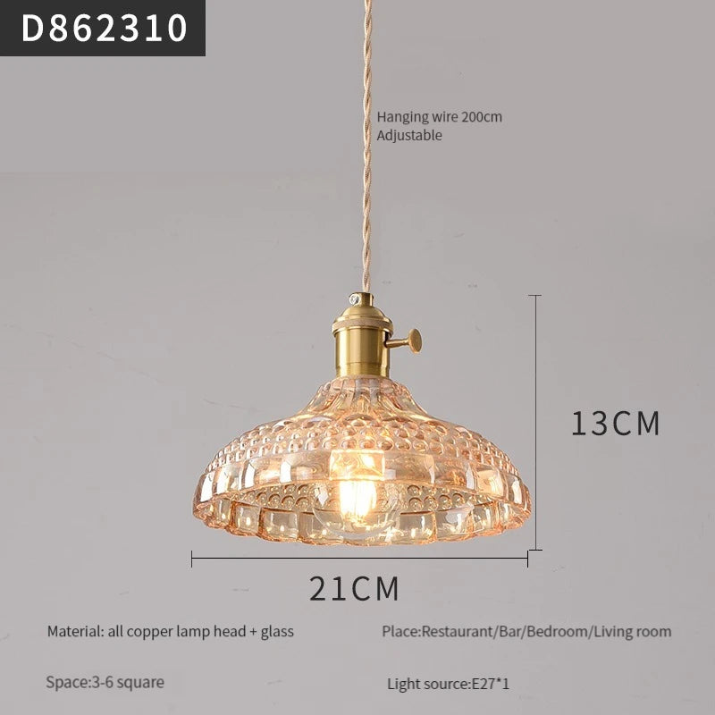 suspension moderne en laiton et verre pour intérieur - vue 17 sur 30