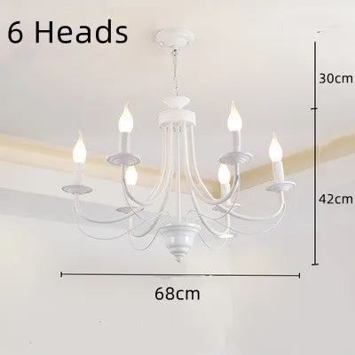 lustre en fer forgé noir et blanc design intérieur moderne - vue 12 sur 23