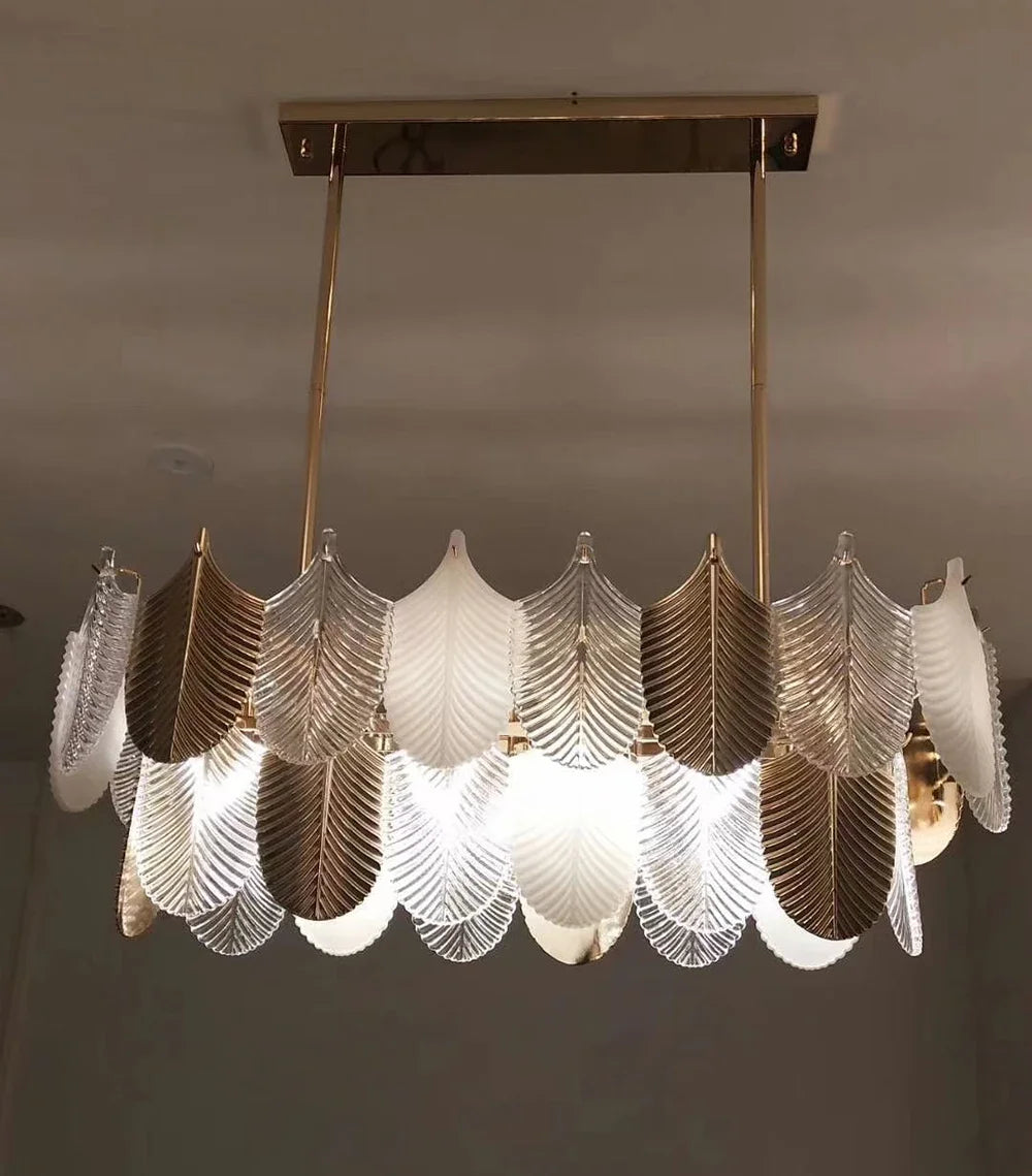 Luxe postmoderne LED lustre éclairage E14 salon Villa hall grands lustres décoration de la maison en verre longue lampe suspendue - vue 4 sur 10