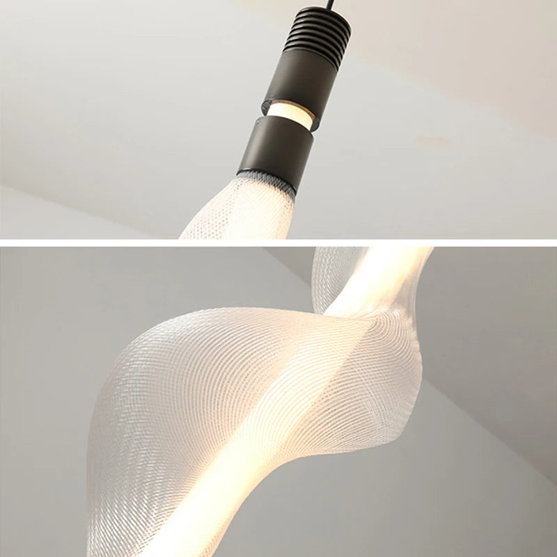 lustre led art déco avec cordon réglable luminaires suspendus - vue 5 sur 22