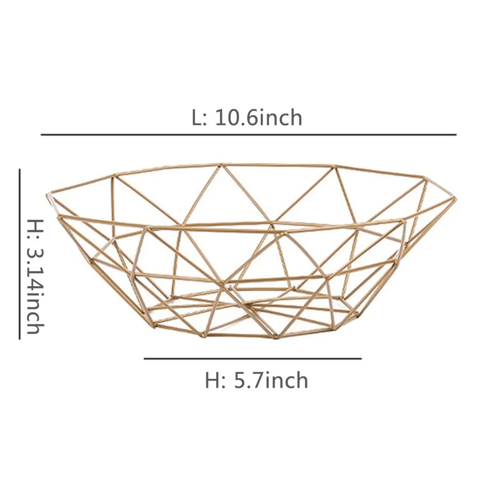 corbeille à fruits en métal pour rangement et décorations variées - vue 13 sur 13