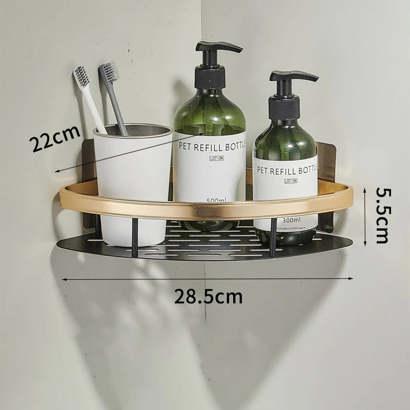 etagère murale de rangement sans perçage pour shampoing et maquillage