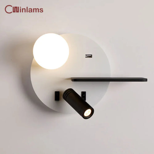 applique murale led avec chargement usb pour téléphone portable - vue 2 sur 10