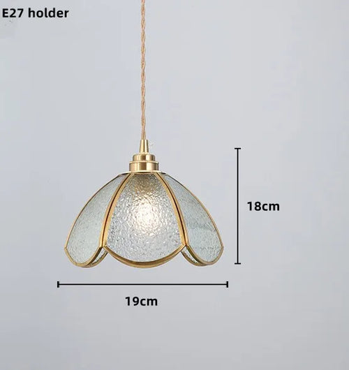 suspension nordique en verre teinté et cuivre élégant - vue 10 sur 25