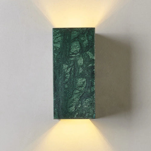 applique murale Style européen lumière de luxe vert naturel marbre décoratif moderne couloir salon chambre LED - vue 2 sur 5