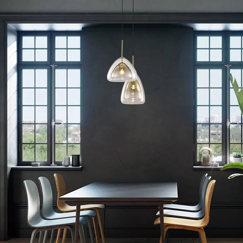suspension en verre design nordique pour décoration intérieure moderne