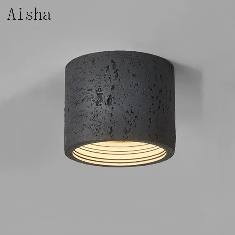 Wabi-sabi résine plafonnier LED nordique salon couloir plafonnier pour la maison salon cuisine Downlight décoration