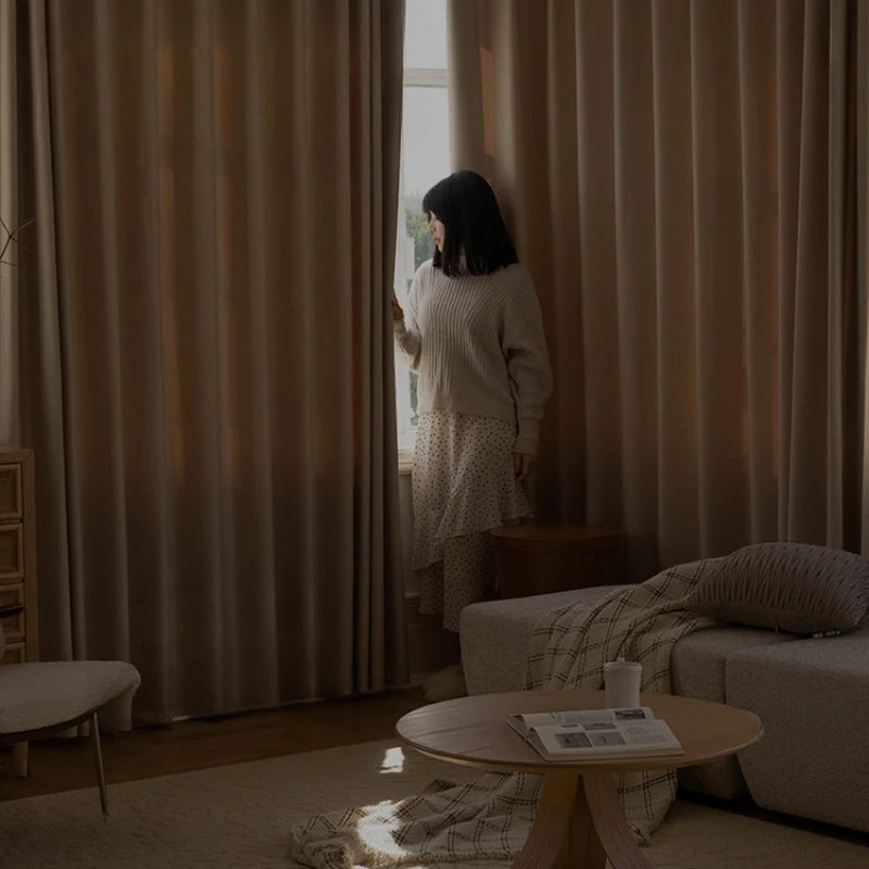 Rideau japonais plissé isolant pour salon chambre balcon - vue 5 sur 13