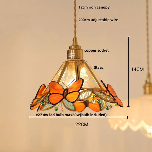 suspension en verre coloré avec fil de bois réglable moderne - vue 22 sur 25
