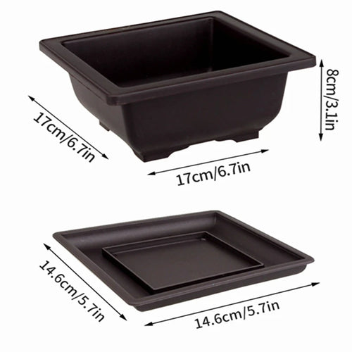 pots de fleurs rectangulaires imitation argile pour jardin extérieur