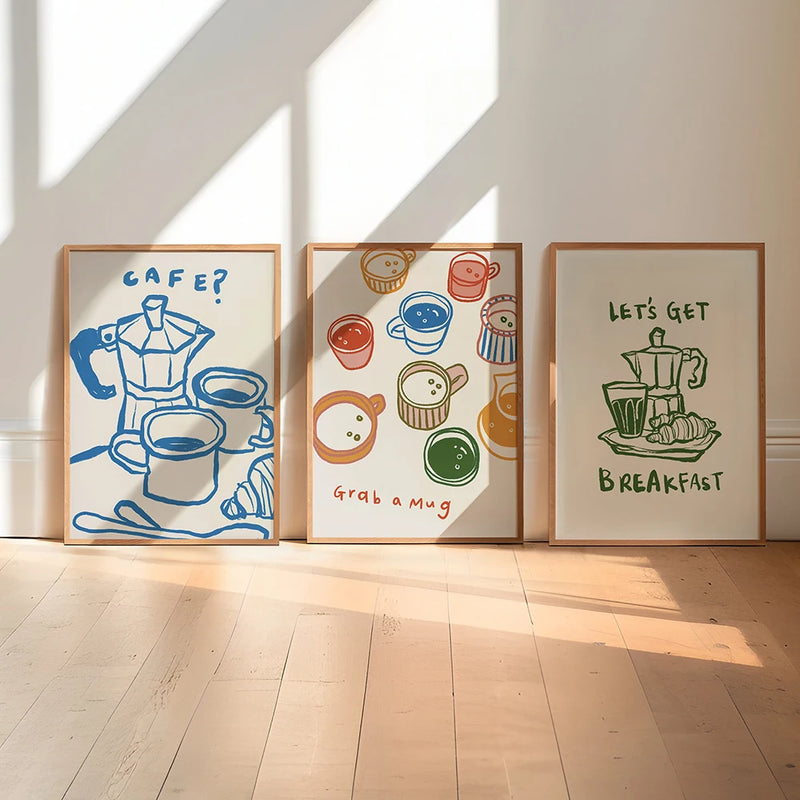 affiches murales café et boissons pour décoration intérieure