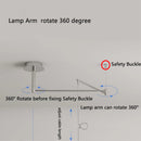 lustre design chromé bras oscillants longs rotatif 360°