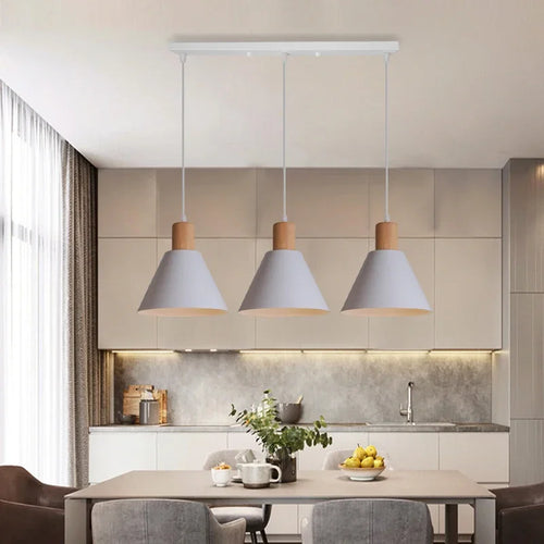 suspension moderne minimaliste à trois têtes pour éclairage intérieur - vue 2 sur 10