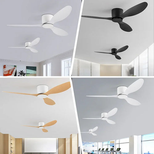 ventilateurs de plafond modernes simples avec télécommande sans lumière - vue 2 sur 9