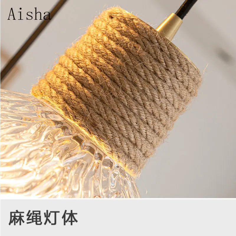 lustre nordique japonais trois têtes style bûche pour intérieur créatif - vue 6 sur 13