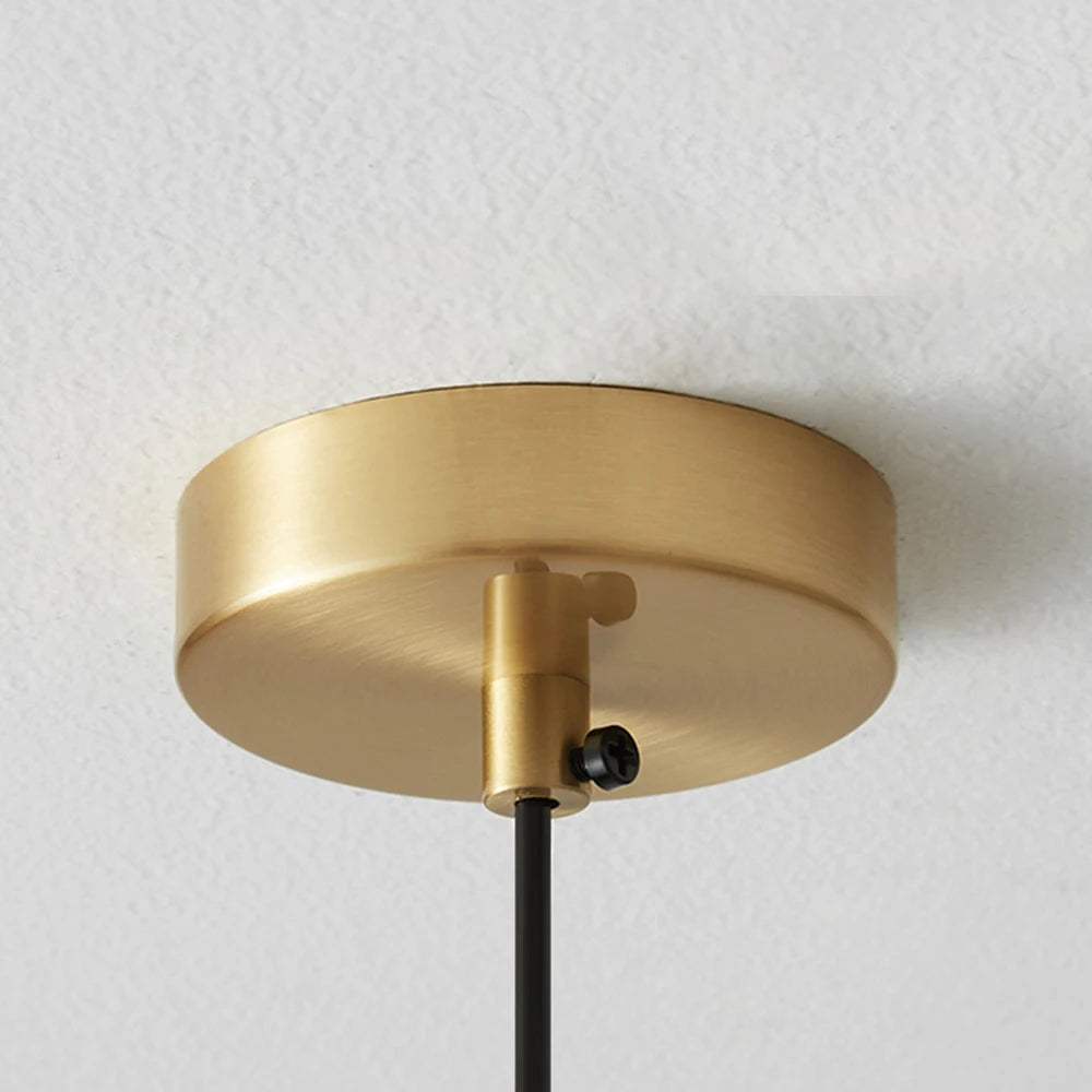 Italian minimalist all copper bedroom bedside chandelier, luxurious marble master bedroom, minimalist living room, background wa - vue 6 sur 8