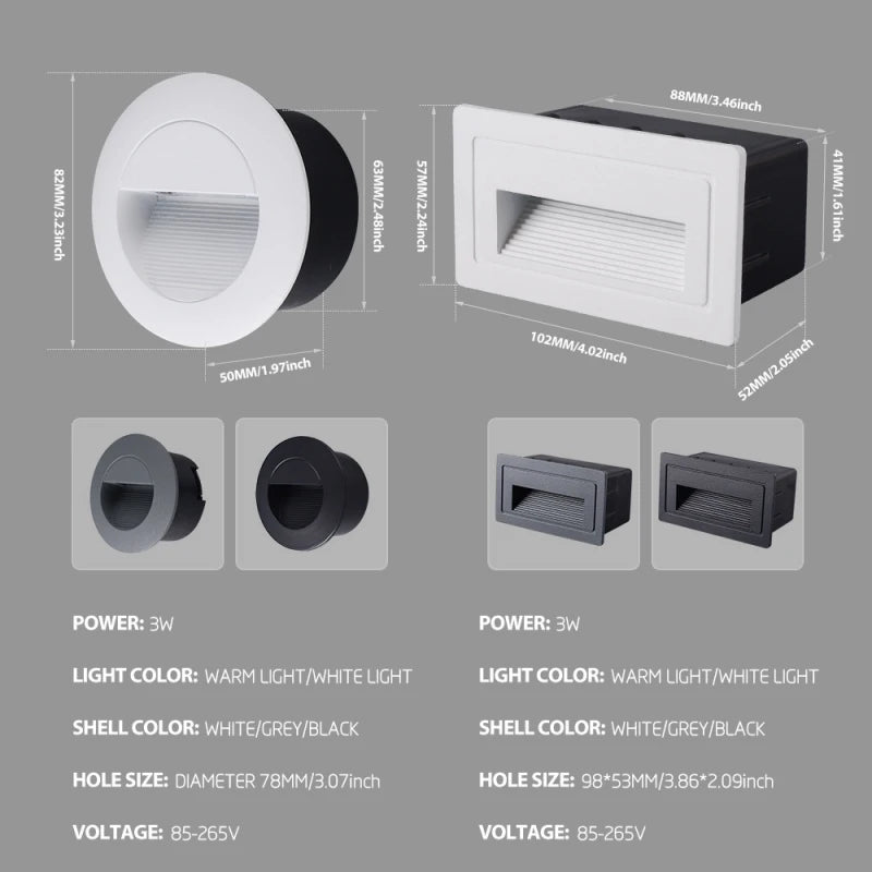 Modular Led Footlight Escalier led footlight intégré étanche dissimulé extérieur | Lumeers