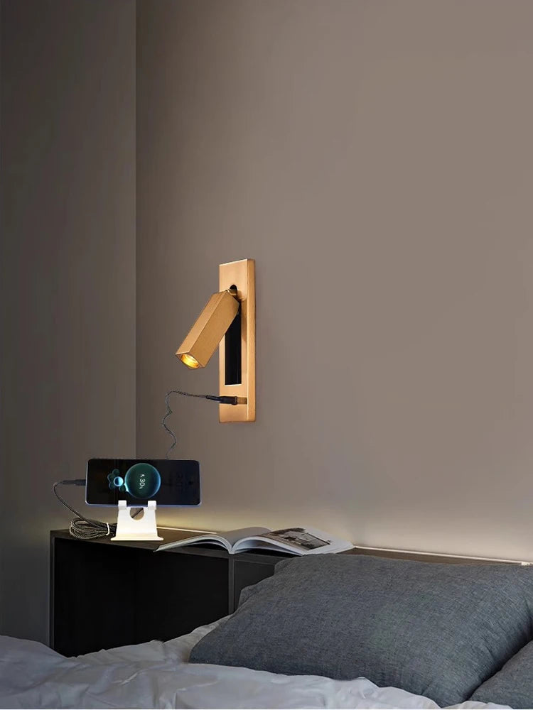 applique murale led rotative avec interrupteur pour lecture - vue 3 sur 23