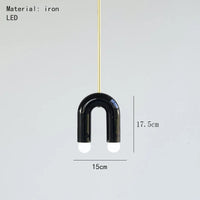 Magnifique lampe suspendue arc-en-ciel E14