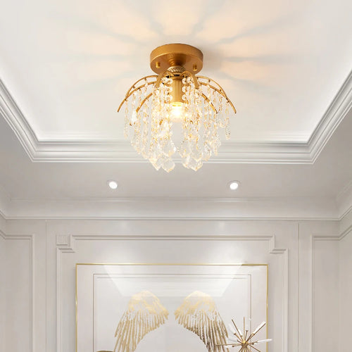lustre en cristal nordique moderne pour décoration intérieure lumineuse - vue 2 sur 8