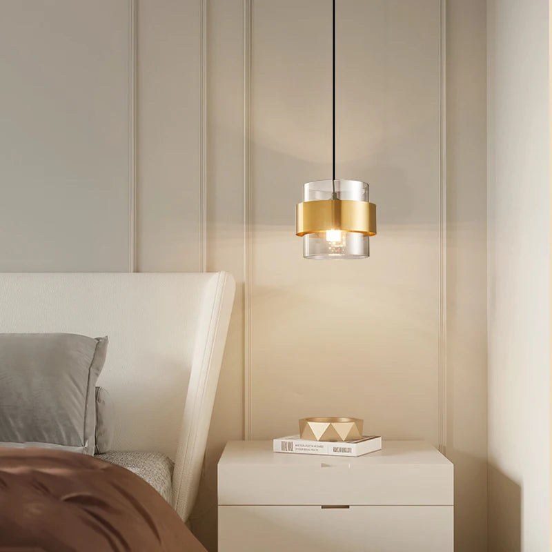 suspension nordiques de luxe en cuivre et verre - vue 4 sur 8