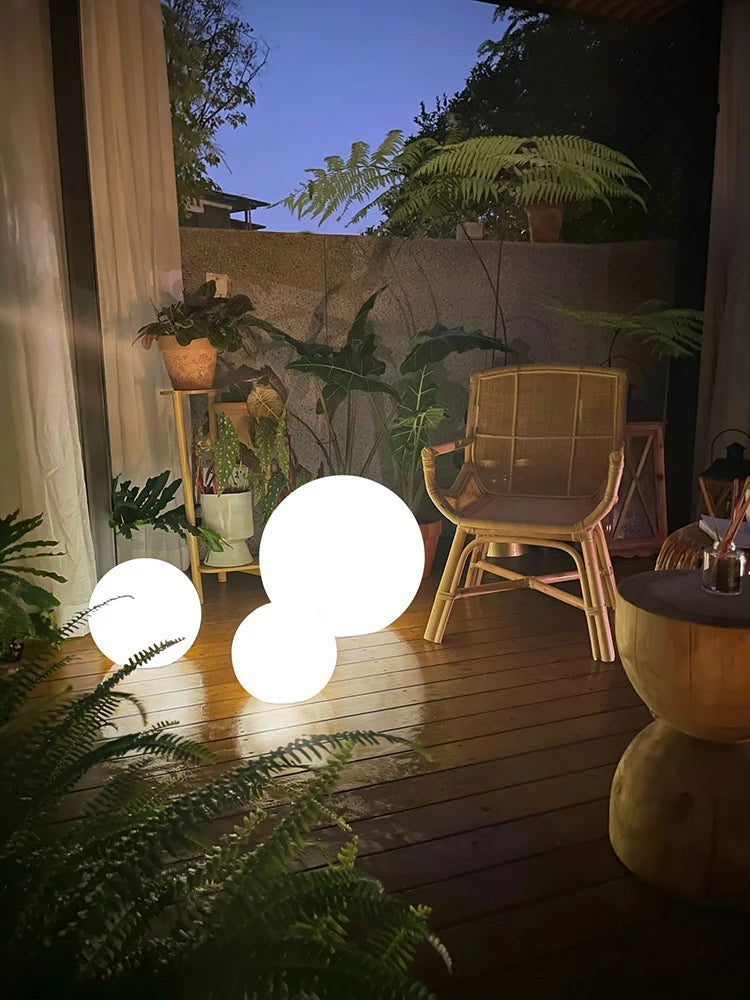lampe de pelouse sphérique design nordique simple pour décoration intérieure