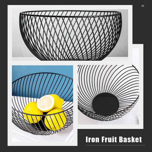 panier à fruits en métal empilable pour rangement et service - vue 6 sur 7