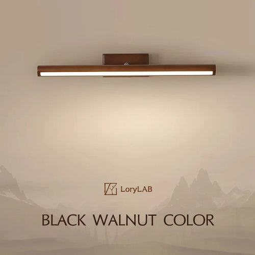 Wooden Mirror headlight, Wabi-sabi Modern Vintage style, wall light for Bathroom, Bedroom, dining room, Study lighting - vue 2 sur 12