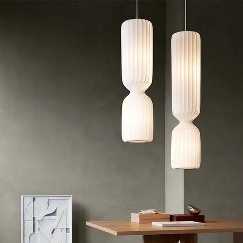 Suspension en soie de forme cylindrique de concepteur danois pour salon Duplex Villa Loft escalier décor éclairage - vue 4 sur 12
