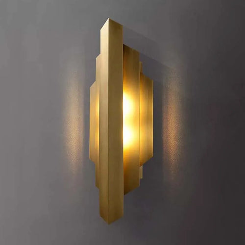 applique murale rétro en cuivre style post-moderne pour décoration intérieure