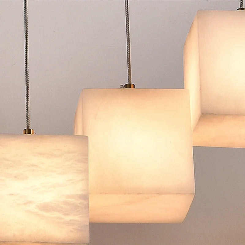 lustre en marbre espagnol style chinois minimaliste pour intérieur élégant - vue 5 sur 15