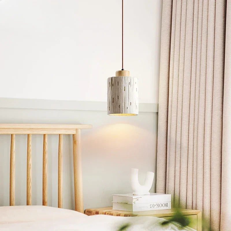 lustre suspendu en pierre style rétro pour décoration intérieure - vue 3 sur 7