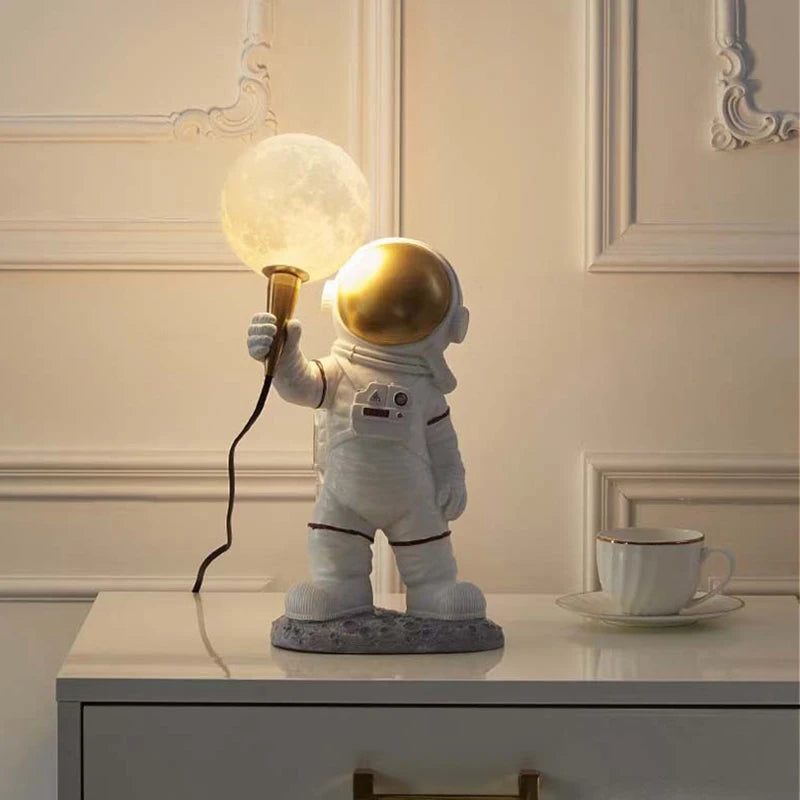 Lampe Nordique LED chambre d'enfants astronaute lune chambre chevet fond