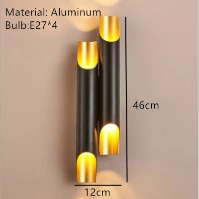applique murale nordique en aluminium avec éclairage led moderne - vue 8 sur 12