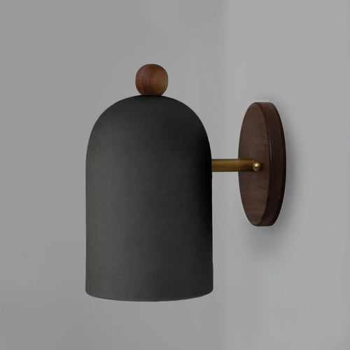 Walnut Wood Iron, Simple Modern Wabi-sabi style, Wall Sconce for Bedroom, Bedside, Living, Dining Room, Corridor Aisle - vue 4 sur 10