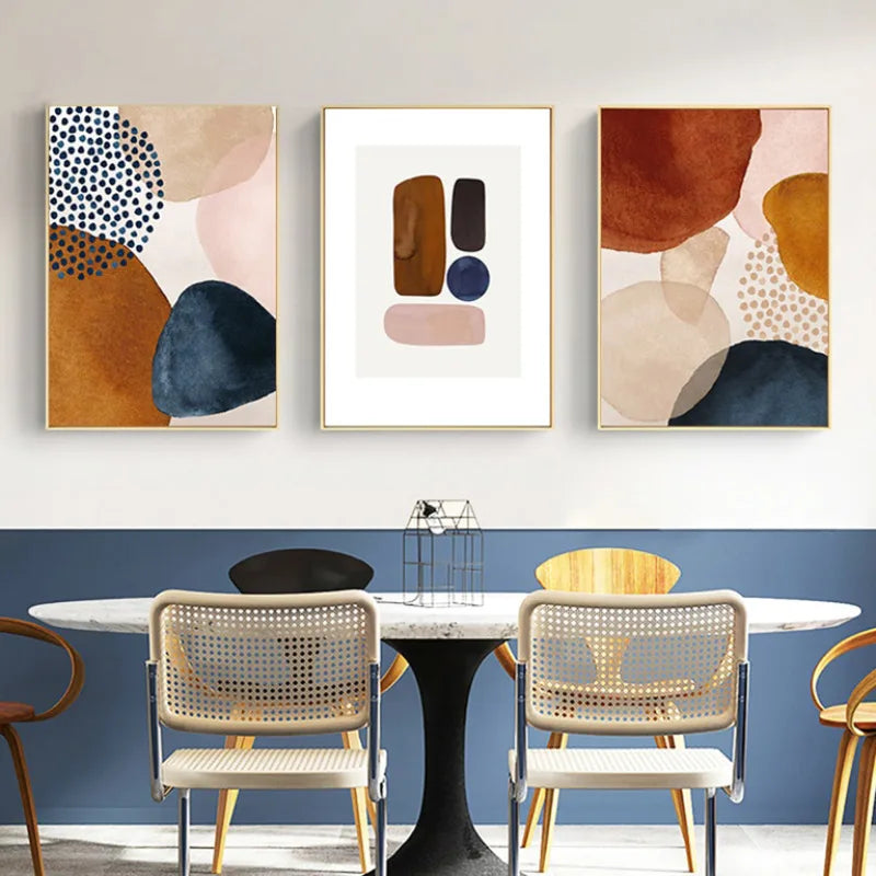 peintures abstraites nordiques sur toile pour décoration et cadeaux