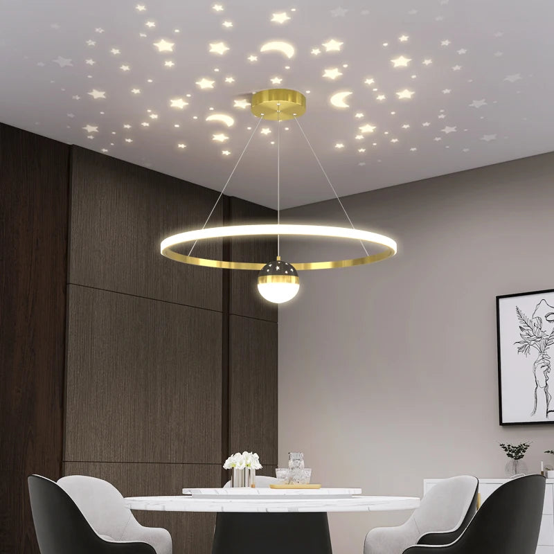 lustre moderne à led en silice pour restaurant et bureau - vue 5 sur 14