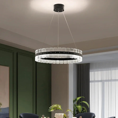 Italy Chandelier Acrylic Luxury Pendant Lamp LED Hanging Light  Living Dining Room Bedroom - vue 2 sur 14