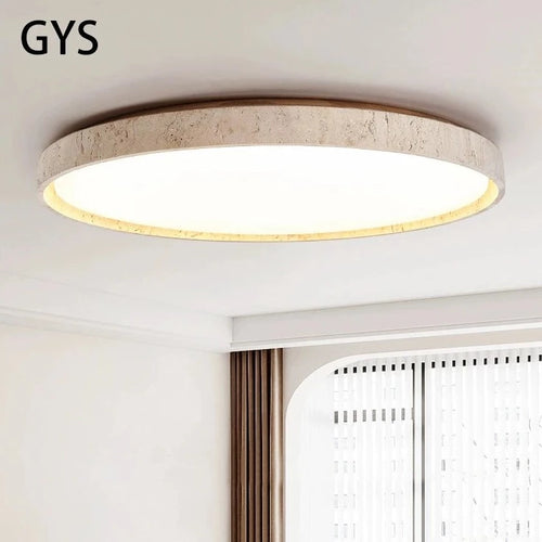plafonnier Led en pierre Downlight monté en Surface rétro luminaires noyer bûche bois couleur chambre salon grande lumière