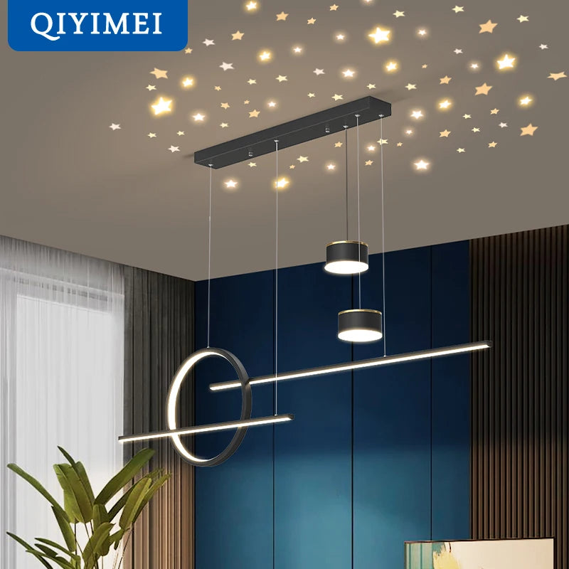 style nordique suspension led lumières luminaria abajur - vue 3 sur 18