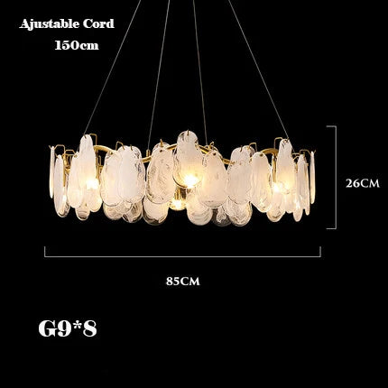 lustre suspendu en verre nuage design créatif postmoderne unique - vue 15 sur 18