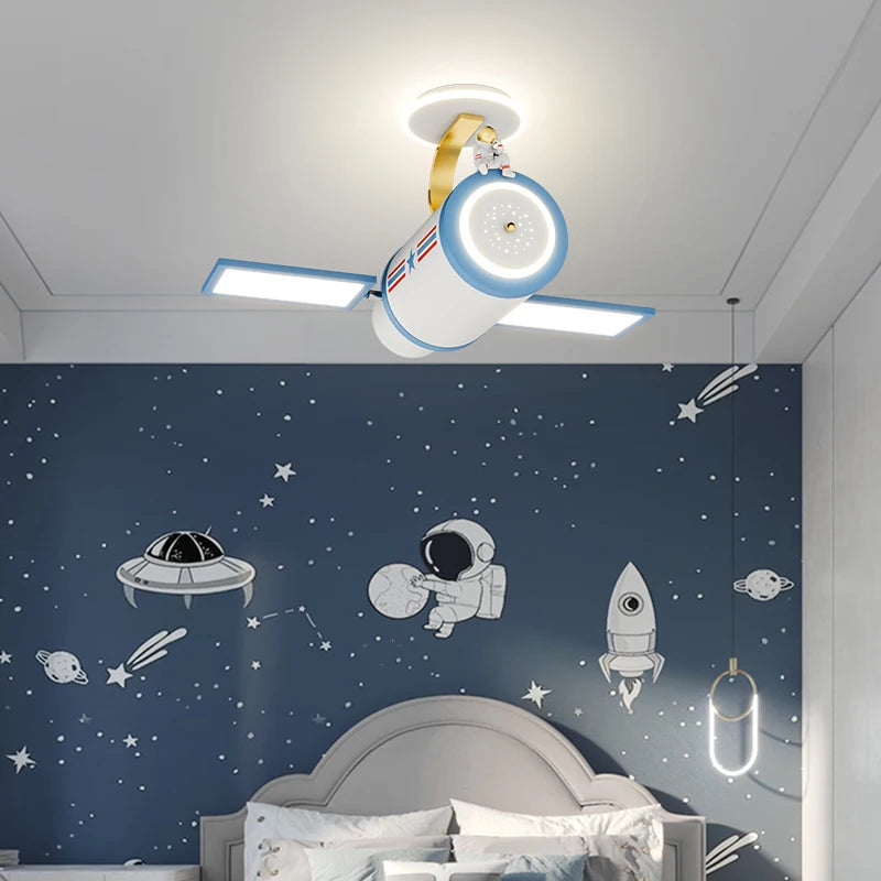 lustre dessin animé satellite pour chambre d'enfants décoratif - vue 3 sur 7