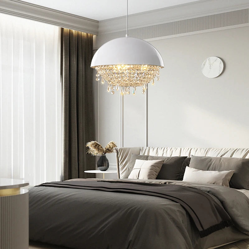 suspension créative en cristal hémisphère pour intérieur élégant - vue 4 sur 18